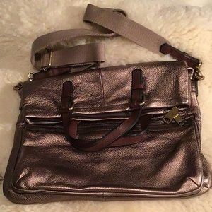 Fossil Explorer Fold Over Tote Handbag